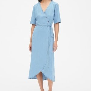 Gap Tencel Midi Wrap dress